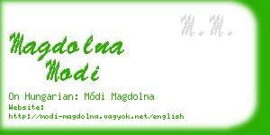 magdolna modi business card