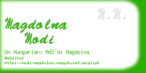 magdolna modi business card